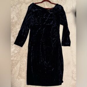 DKNY Blue Velvet Dress